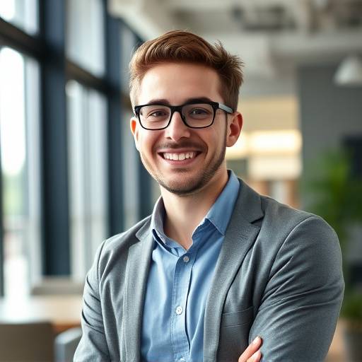 Ritratto di una giovane professionista sorridente in un ambiente di ufficio moderno
